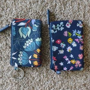 (2) Vera Bradley Zip ID in reactive material, gently used.
